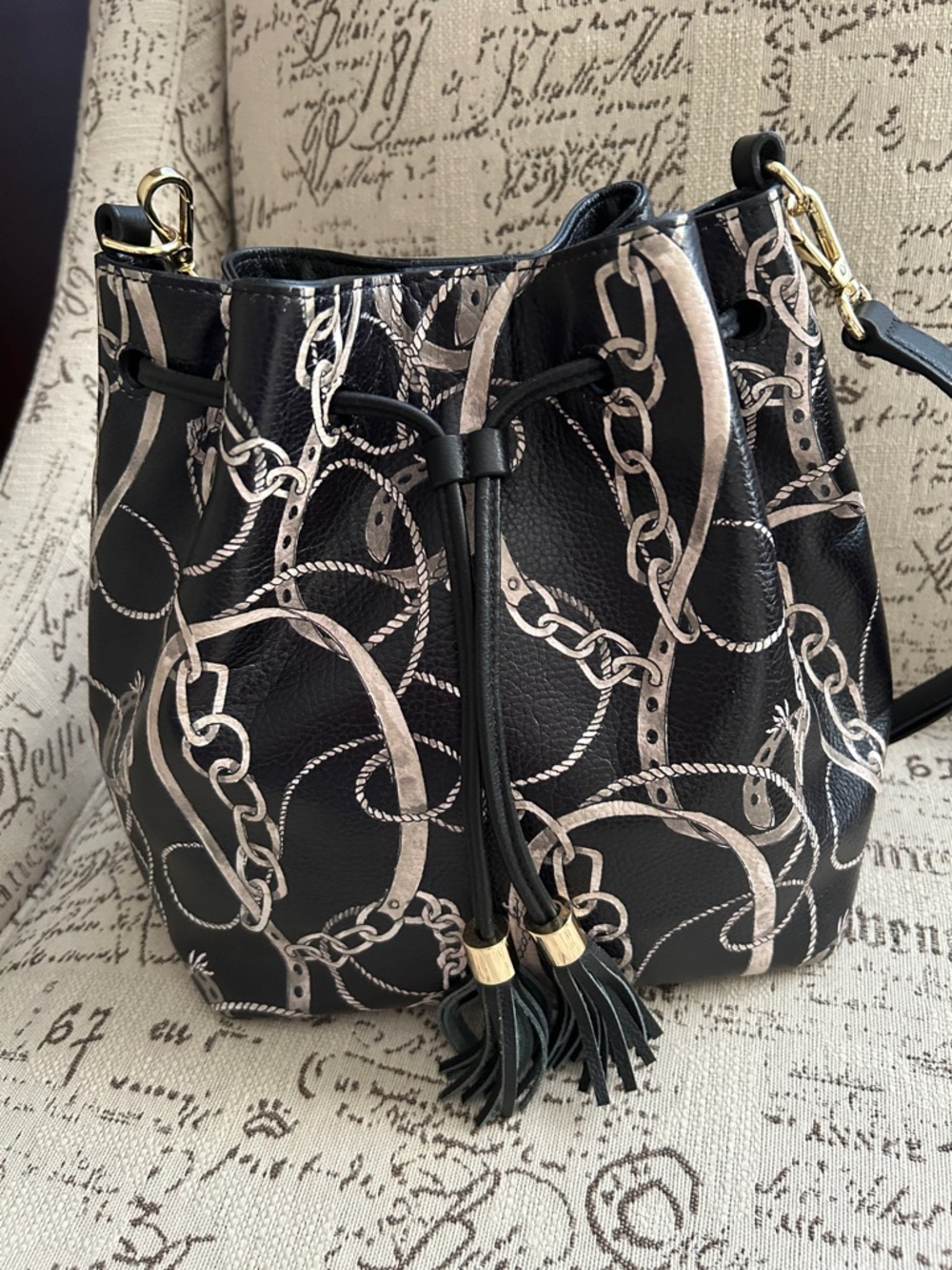 Talbots leather bucket bag
